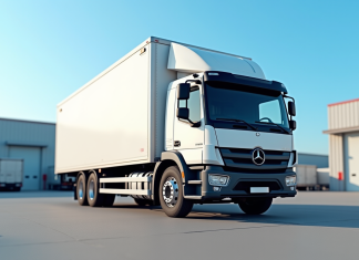 Camion de livraison 19 tonnes d'occasion en extérieur