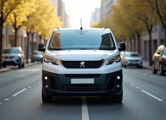 Peugeot Expert stationné en ville en journée