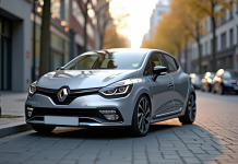 Renault Clio 3 Phase 2 en ville en journée