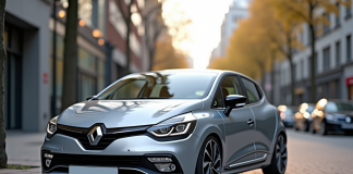 Renault Clio 3 Phase 2 en ville en journée
