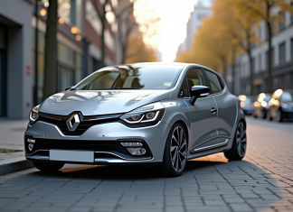 Renault Clio 3 Phase 2 en ville en journée