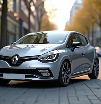 Renault Clio 3 Phase 2 en ville en journée