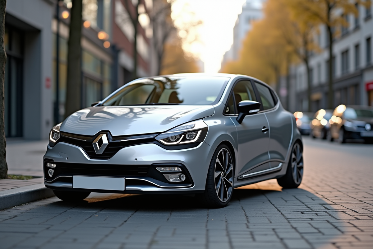 Renault Clio 3 Phase 2 en ville en journée