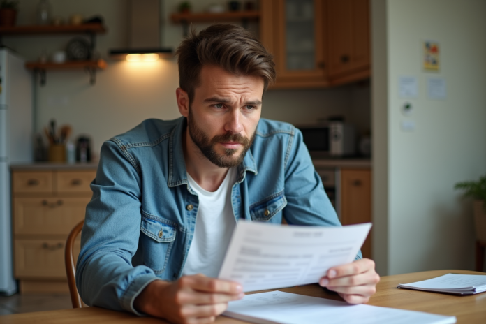 homme-contrat-assurance Homme d age jeune tenant un contrat d assurance voiture