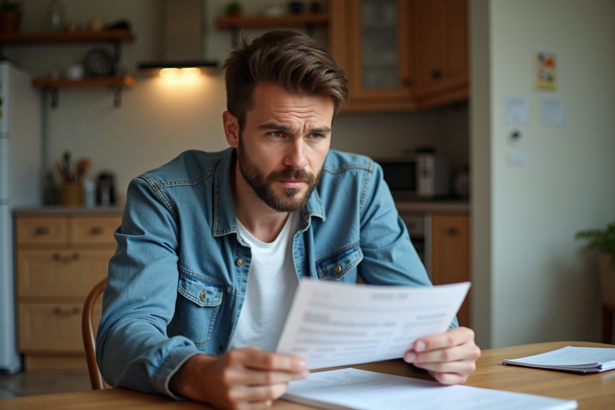 Homme d age jeune tenant un contrat d assurance voiture